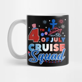 4th of July Cruise Squad Red White and Cruise Gift For men Women Mug